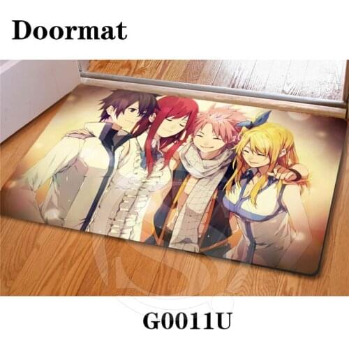 Drop Shipping Custom FAIRY TAIL DoorMat Art Pattern Printed Carpet Floor Hall Bedroom Cool Pad Fashion Rug SQ0626-LRM9247