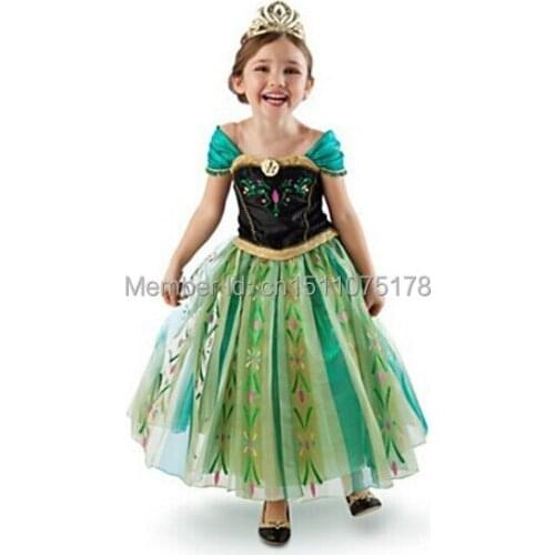 Retail + free shipping! Girls Princess dress cartoon cosplay girl dress,kids princess dress fancy dress costume