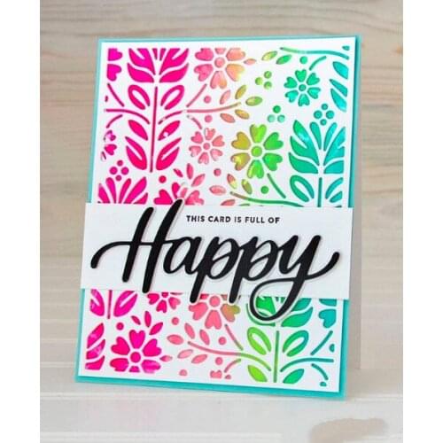 Happy Metal Cutting Dies Stencils for DIY Scrapbooking/photo album Decorative Embossing DIY Paper Cards