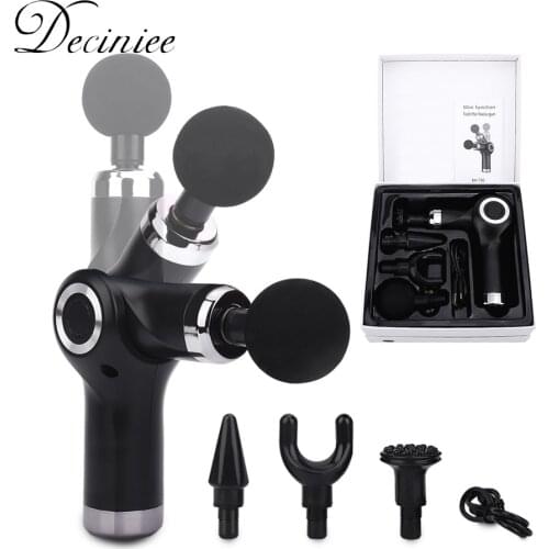 Foldable Muscle Massager Gun for Legs Neck Back Handheld Body Massager Tool with 4 Applicators for Body Relaxation Pain Relief