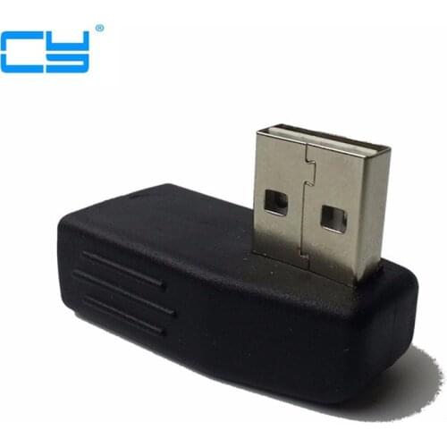 Left & Right Angled 90 Degree Reversible Design USB 2.0 A type Male to Female Extension Adapter