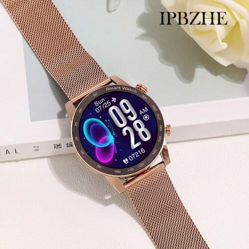 Ipbzhe Smart Watch Women 2021 Bluetooth Call Music Sport Reloj Inteligente Smartwatch Women Smart Watch For Android Huawei Phone