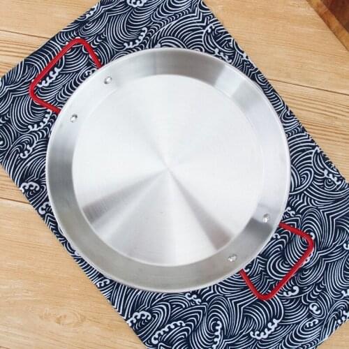 20-34cm Thickened Stainless Steel Non-stick Paella Pan Spanish Seafood Frying Pot Wok Cheese Cooker Food Fruit Plate Container