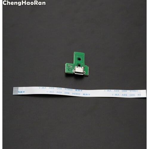 ChengHaoRan USB Charging Port Board With 12 Pin Flex Cable For PS4 JDS-030 JDS 030 Controller