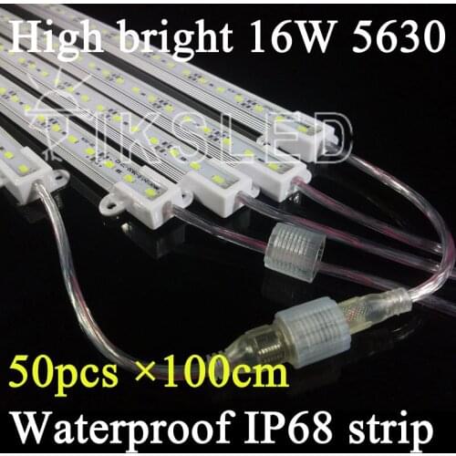 50cm SMD 5630 waterproof strip 100pcs/lot,waterproof IP68 strip,waterproof strip for outdoor use,lighting box led strip