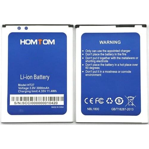 High Quality HT27 3000mAh Battery Replacement For HOMTOM HT27 Mobile phone + Tracking Code