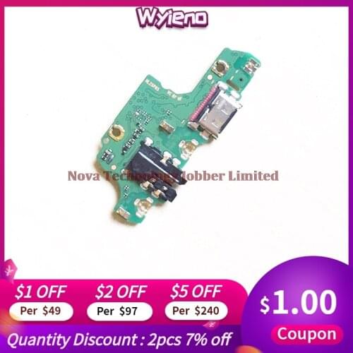 Wyieno 10Pcs/Lot For Huawei Mate 30 Lite Charging Port Board Charger Flex Cable Phone Parts Dock Microphone Plug