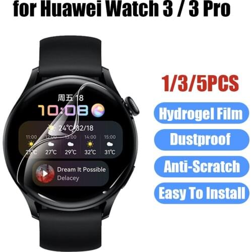 1/3/5PCS Hydrogel Film For Huawei Watch 3 /3 Pro Screen Protector watch3 3Pro Bubble Free Anti-Scratch Dustproof Easy to Install