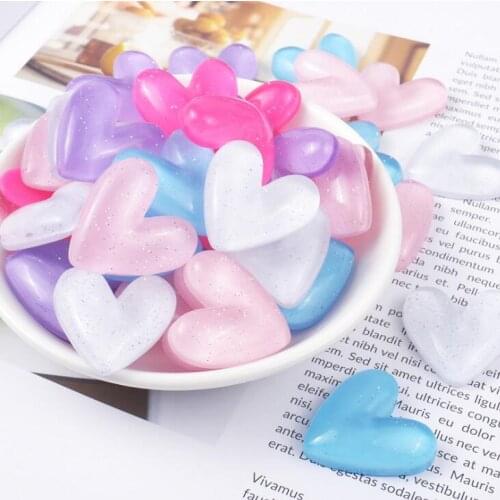 10pcs/lot Very cute resin heart-shaped flat back cabochon for hair bow center scrapbooking