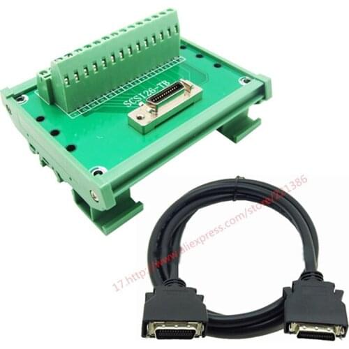26-PIN SCSI FEMALE SIGNALS BREAKOUT BOARD MODULE DIN RAIL SCSI26 SCSI-26 26Pin SESI module DIN Rail Mount DIN Rail mouting