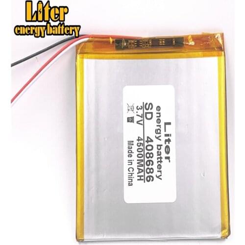 3 line Liter energy battery 408586 3.7V 4500MAH 408686 408585 Polymer lithium ion / Li-ion battery for tablet pc battery