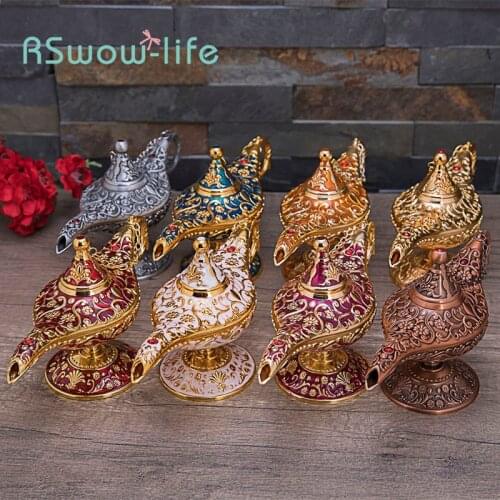 Metal Crafts Storage Home Accessories Creative Decoration Retro Wishing Magic Lamp High-end Gifts Treasure Chest Secret Stash