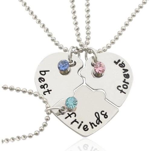 Best Friend Necklace Women Crystal Heart Necklace AM1268