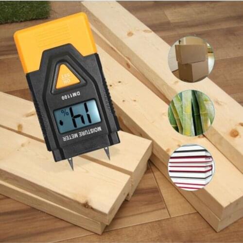 DM1100 Digital 3 in 1 LCD Display Wood Cardboard Mixed Soil Moisture Concrete Humidity Meter Hygrometer Density Detector Tool