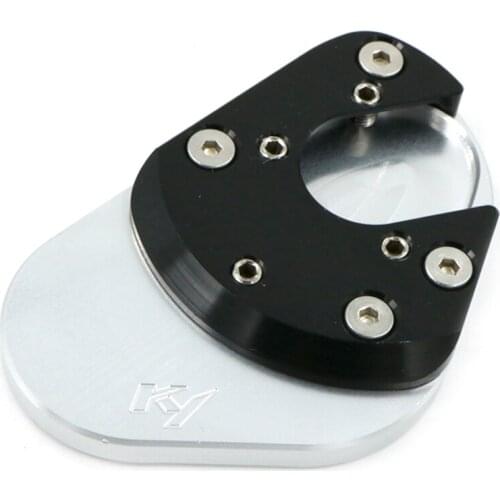 For KAWASAKI ER-6F ER6F 2009-2016 2015 2014 2013 Motorcycle CNC Side Kickstand Stand Extension Support Plate With Logo Black