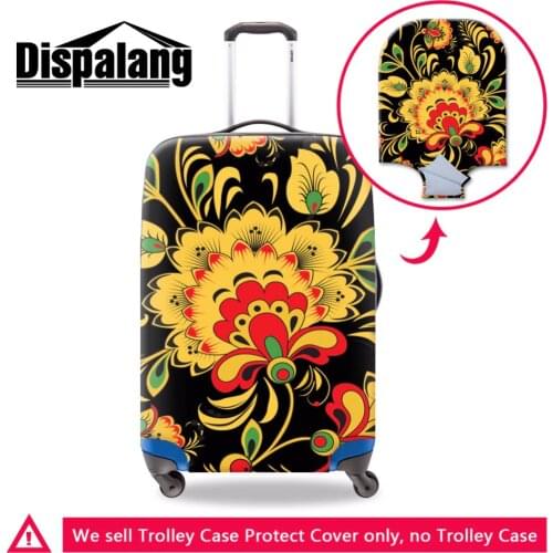 Elastic Floral Suitcase Cover for Travel Spandex Luggage Protector Cover for Women Flower Waterproof Suitcase Protective Cover