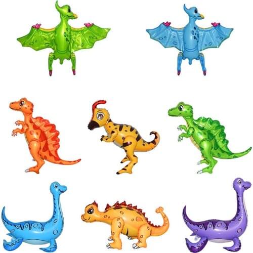 1pcs New 4D Walking Dinosaur Foil Balloons Boys Animal Balloons Children Dinosaur Birthday Party Jurassic World Decor Balloon