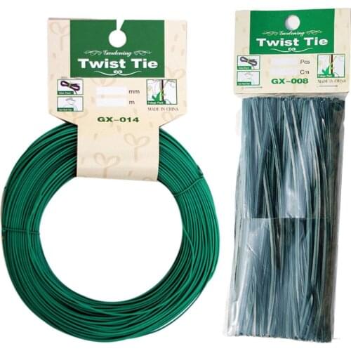 Flexible Useful Portable Heavy Duty Plastic Coated Roll Wire Twist Ties Gardening Plant Tool Cable Ties Reusable Garden Cable