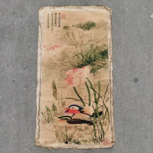 Collection of Chinese classical paintings with lotus and mandarin ducks