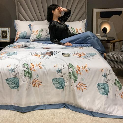 Four-piece Summer Quilt, Cool Summer Quilt, Machine Washable, Air-conditioned Quilt