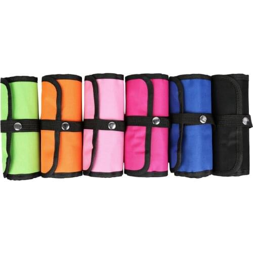 Kawaii 36-Holes Solid Color Roll School Pencil Case With Buckle Korean Stationery High Capacity Retro Pencil Pouch Storage Gift