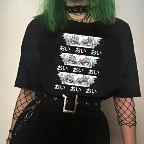 My Hero Academia Bakugou Eyes T-shirt Men FunnyAnime Boku No Hero Academia T Shirt Tees Male