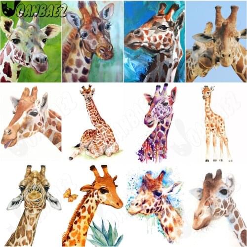 Cute Giraffe 5D Diy Diamond Painting Abstract Animal Cross Stitch Embroidery Mosaic Kit Hand-Inlaid Wall Decoration Design