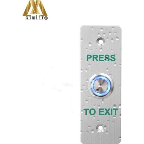 Stainless Steel IP68 Waterproof Door Release Button Access Control Push Button Access Control Exit Button Exit Switch Led Light