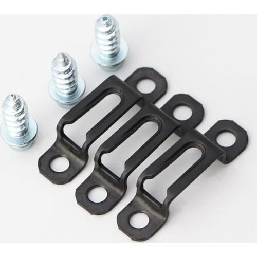 10pcs 2in1 Invisible cabinet connectors metal Cupboard hinge assembly furniture connecting bracket recessed screw fastener