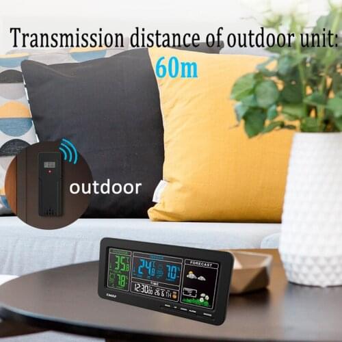 Recharge Clock Radio Weather Station WIFI for 4 Days Weather Forecast Mobile APP Historical Temperature and Humidity Monitoring