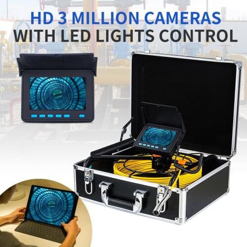 Pipe Inspection Camera Pipeline Drain Industrial Endoscope,30M/100ft IP68 Waterproof Snake Video System with 4.3Inch LCD Monitor