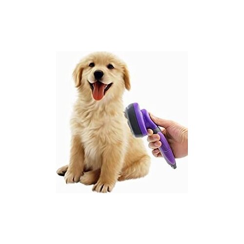 Cleaning Slicker Brush Gently Removes Loose Undercoat, Mats and Tangled Hair Brushed with The Grooming Brush