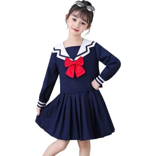 Girls School Clothes Big Bow Childrens Clothes For Girls Patchwork Clothes For Girls Teenage Kids Tracksuit