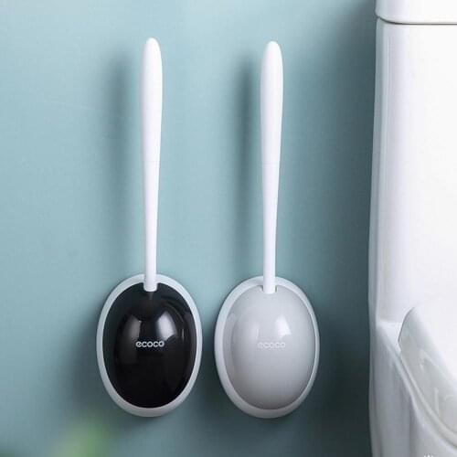 Silicone Head Toilet Brush For Drainable Toilet Brush Wall-Mounted Quick Draining Clean Tools Home Bathroom Accessories