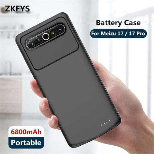 Slim Battery Charger Cases For Meizu 17 Pro Battery Cover 6800mAh External Charging Powerbank Case For Meizu 17 Power Bank Case
