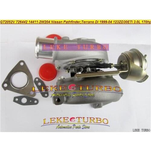 Free Ship Turbo GT2052V 726442-0004 726442 14411-2W204 Turbine Turbocharger For NISSAN Pathfinder TERRANO Di ZD30ETi 3.0L 170HP