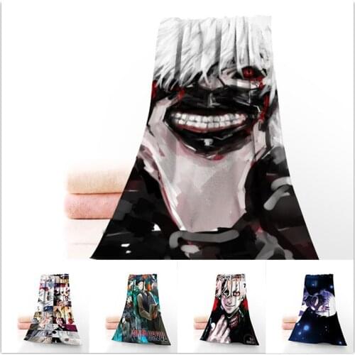 Hot Sale Custom Tokyo Ghoul 35x75cm And 70x140cm Daily Exercise Fitness Fast Dry Face Bamboo Fiber Towel