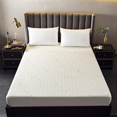 High Quality Bamboo Fiber Waterproof Mattress Cover All-inclusive Jacquard Bed Cover Anti-mite Bed Fitted Sheet No Pillowcase