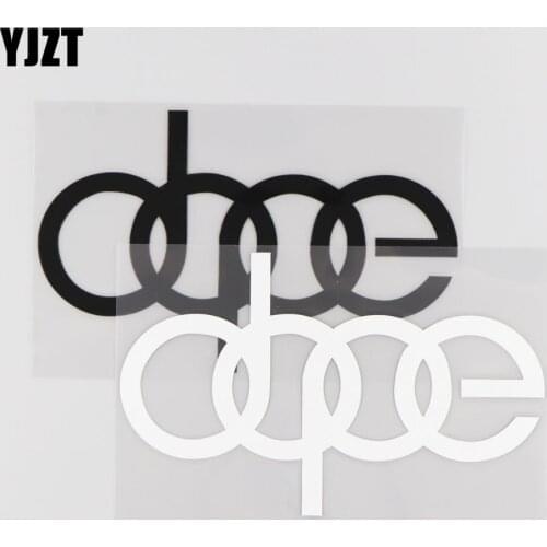 YJZT 16.2CM*10.1CM Dope Car Sticker Vinyl Decal Creative Jdm Funny Cartoon Black/Silver 4A-0048