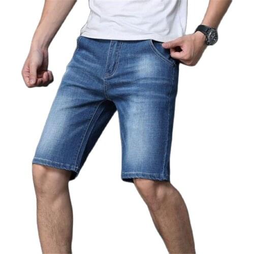 Plus Size Jeans Men Jeans Homme Mens Jeans Trousers Denim Trousers Men Calf-length Pants Summer Straight Calf-length Trousers