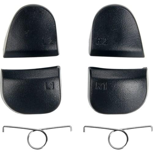 HOTHINK 1set Replacement L1 L2 R1 R2 Plastic Buttons with Springs for PS5 Controller Cover Button for Dualsense