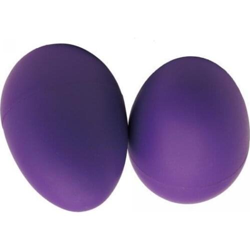 1 Pair of Purple Plastic Shaker Eggs Percussion Rhythm Musical Instruments
