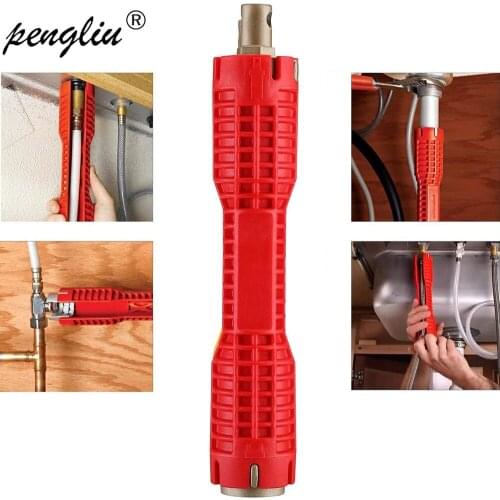 1PC Sink Installer Wrench Multifunctional Kitchen Bathroom Water Pipe Installer Spanner Double Head Allen Key Wrench Tool