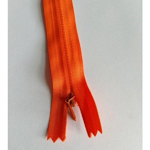 20pcs/lot 28cm Orange color Invisible zipper patchwork accessories Cushion/ Household cloth art / skirt Back multicolor zipper