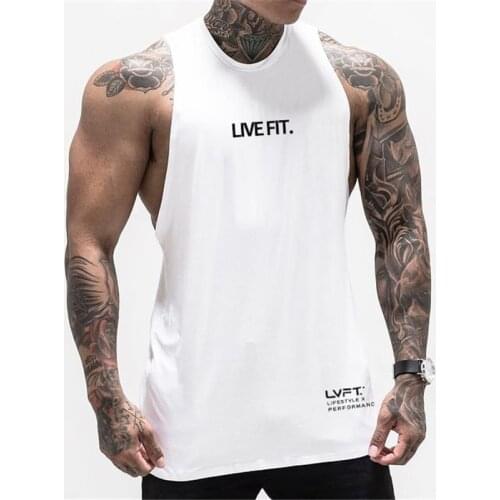 2021 Brand Gym Running Tank Tops Men Clothing Bodybuilding Vest Sleeveless Shirt Fitness Workout Muscle Sportswear Male Top