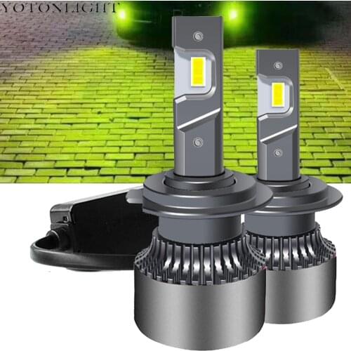 Hb3 Hb4 H7 H4 H11 H1 Led Bulb Car Led Headlight H3 9005 9006 Lamp 9004 9007 H13 9012 Hir2 H8 Fog Light 55w 16000lm Green Lemon