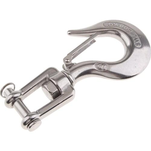 304 Stainless Steel 1/2" Swivel Lifting Hook Rigging Towing Equipment