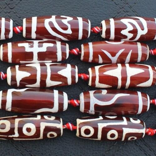 4pcs, Can pick different patters , Around 38-40mm Red Dzi agatesBeads,Mixed wholesale