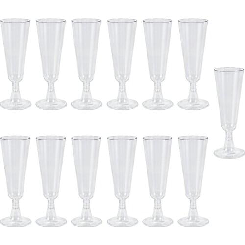 60Pcs 150Ml Disposable Hard Plastic Champagne Glass Red Wine Glass Goblet Wine Glass Party Festival Event Supplies Retail