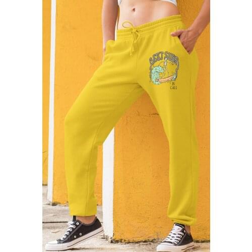 Angemiel Wear Skeleton Surfer Yellow Women Sweatpants